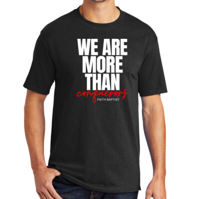 We Are More Than Conquerors Faith Baptist Core Blend Tee Thumbnail