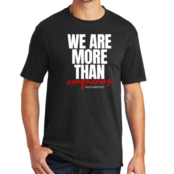 We Are More Than Conquerors Faith Baptist Core Blend Tee Thumbnail