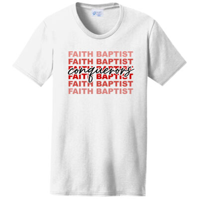 Faith Baptist Conquerors White Women's Core Blend Tee Thumbnail