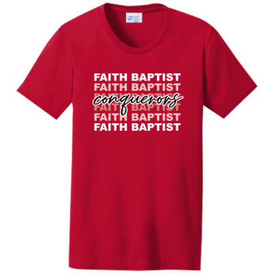 Faith Baptist Conquerors Red Women's Core Blend Tee Thumbnail